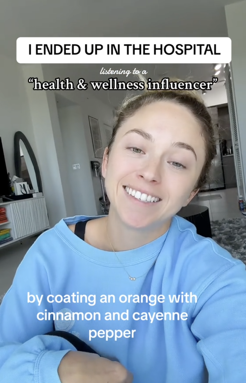 woman talking to a camera